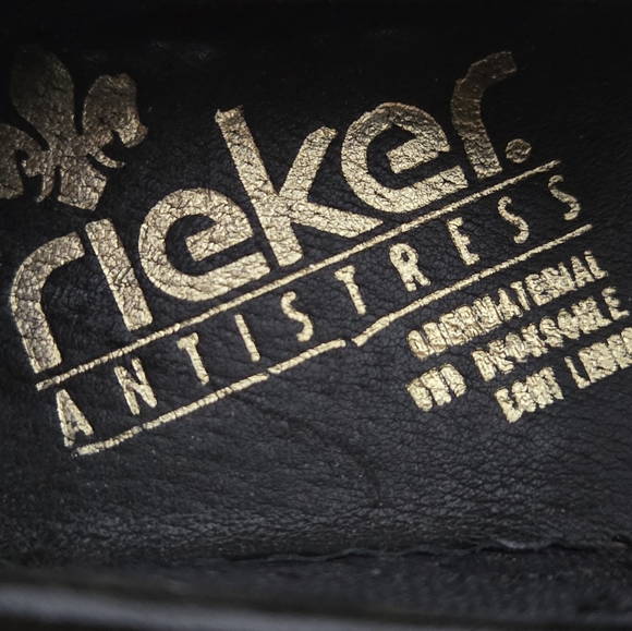 Rieker Black Leather Mary Jane Shoes - Picture 4 of 7